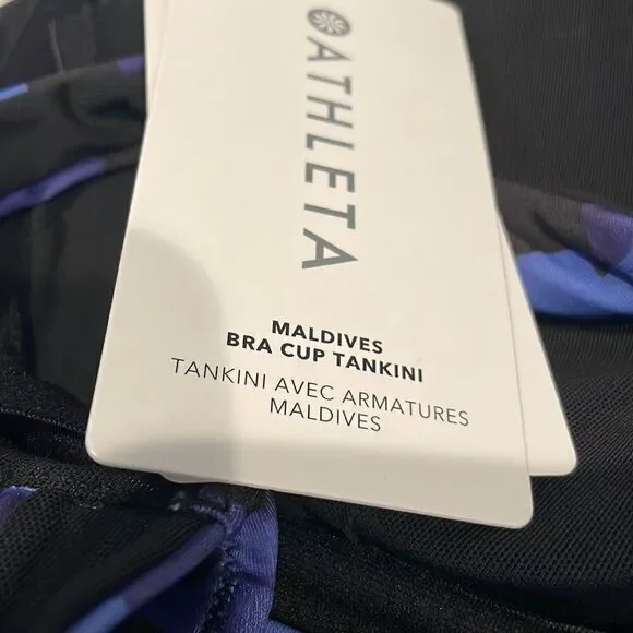 Athleta Blue Camo Women's Swim Top - Picture 7 of 8